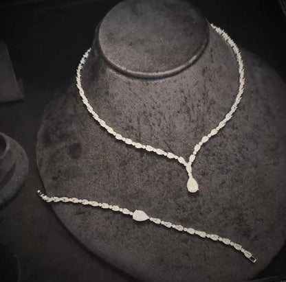 Lily Drop Necklace with earring, ring and a bracelet
